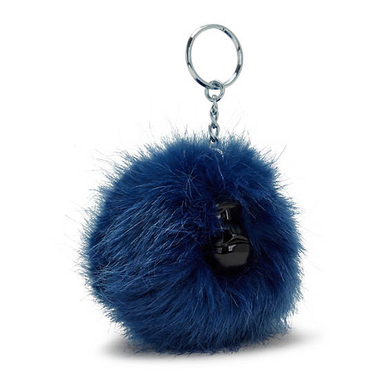 Akcesoria Kipling Pompom Monkey Keychain Niebieskie | PL 1258FD